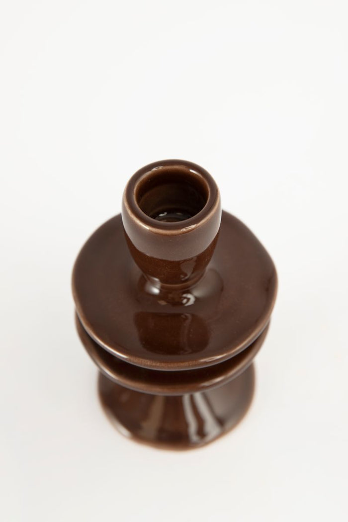 Sissy-Boy Bruine ruffle kandelaar medium