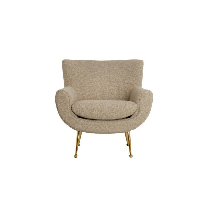 Light & Living - Vinstra fauteuil - beige+goud