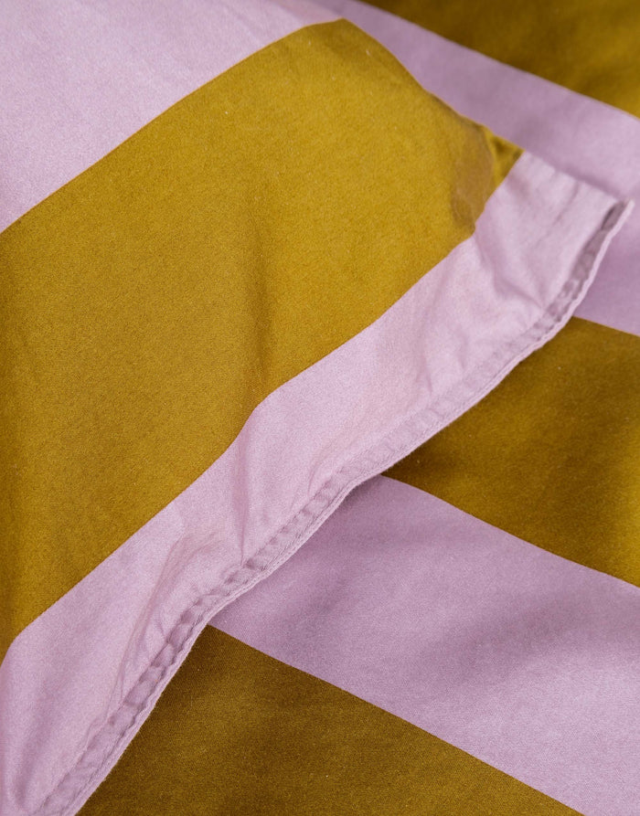 Essenza Minte Stripe Dekbedovertrek 240 x 220|220 cm - Purple|Olive