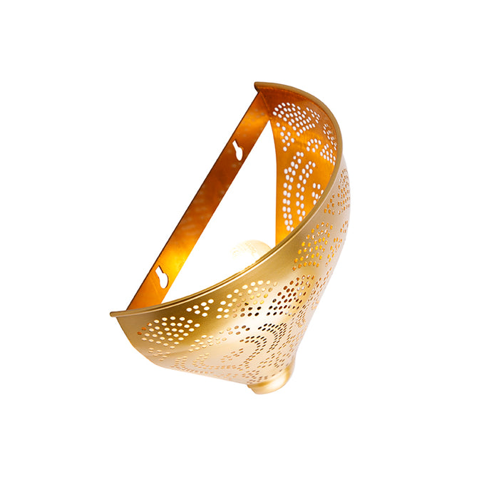 QAZQA Oosterse wandlamp goud met lichteffect - Zayn