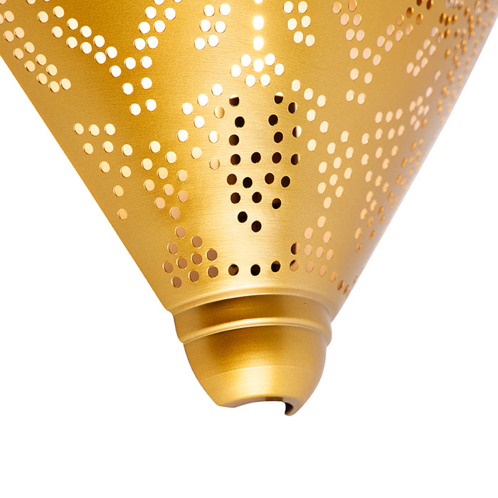 QAZQA Oosterse wandlamp goud met lichteffect - Zayn