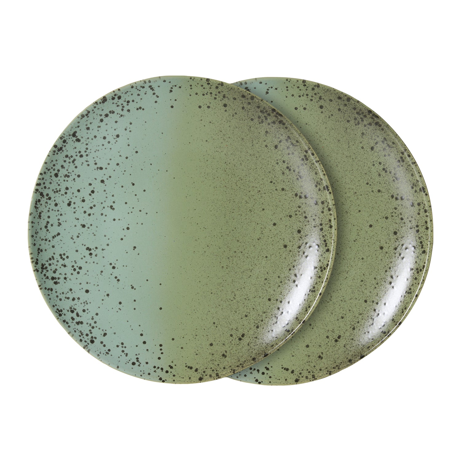 HKliving 70's Ceramics Dinerbord Ø 27,5 cm - Set van 2 - Fleck
