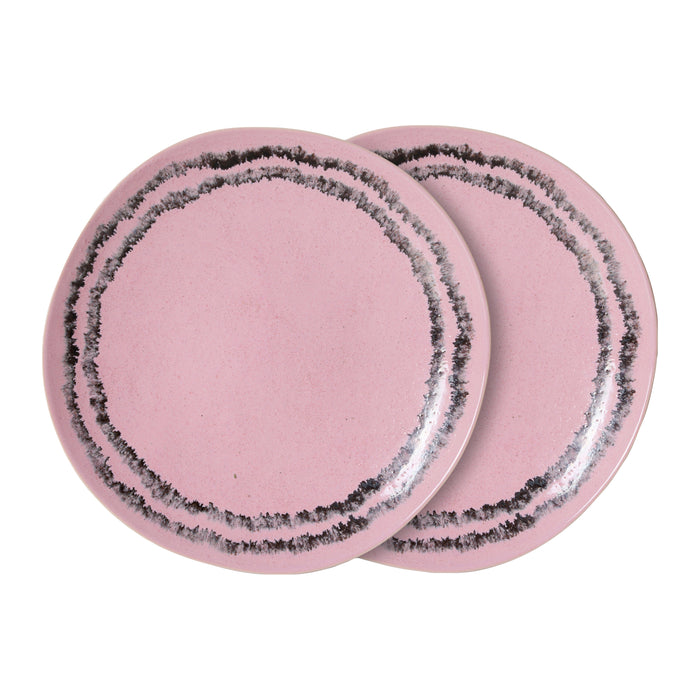 HKliving 70's Ceramics Bord Ø 22 cm - Set van 2 - Bubble