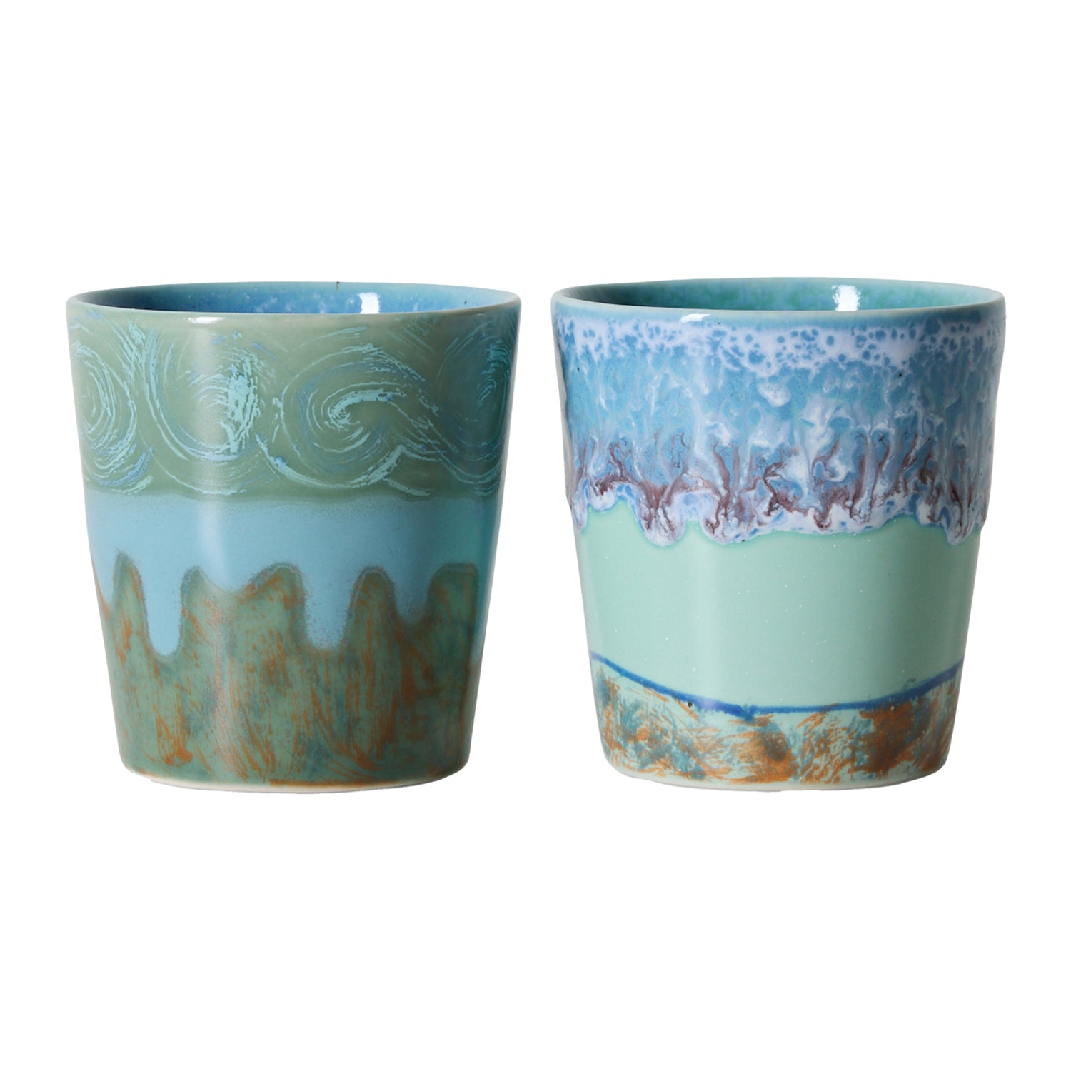 HKliving 70's Ceramics Van Gogh Koffiemok - Set van 2 - Self Portrait