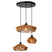 Yunkai cluster 3 hanglamp rond naturel