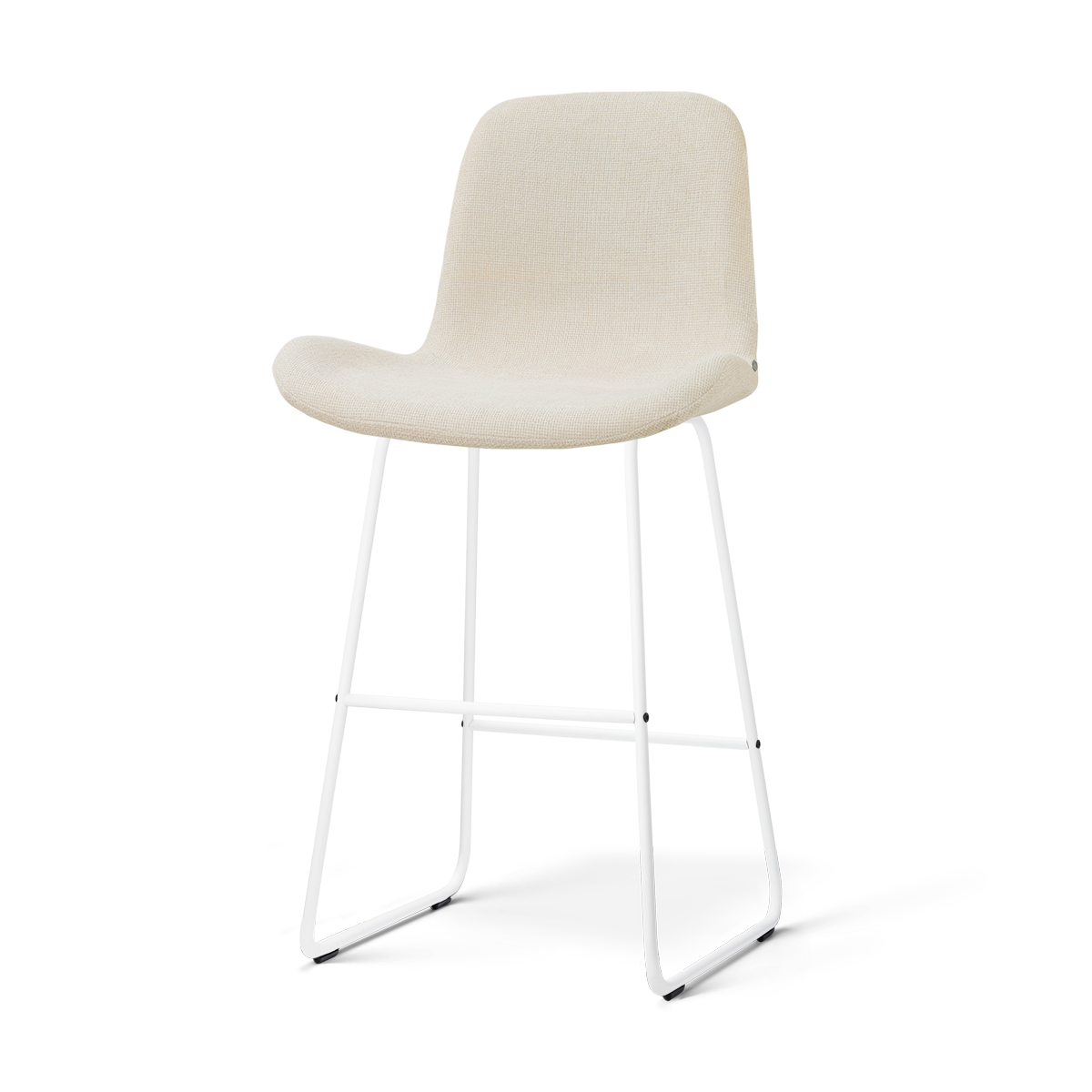 Nolon Nino-Fé Barkruk Cottonbeige - Wit Onderstel - 75 Cm