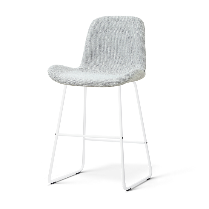 Nolon Nino-Fé Barkruk Grijs Melange - Wit Onderstel - 65 Cm