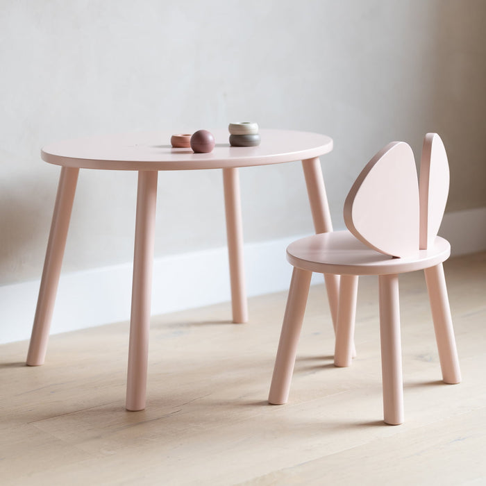 Nofred Mouse kinderstoel + kindertafel set beige