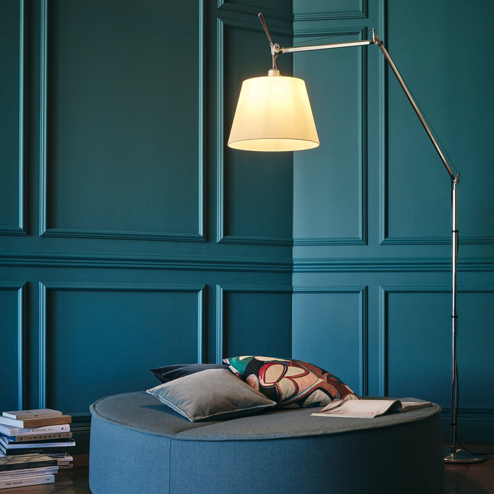 Tolomeo lampenkap Ø36 grijs satijn