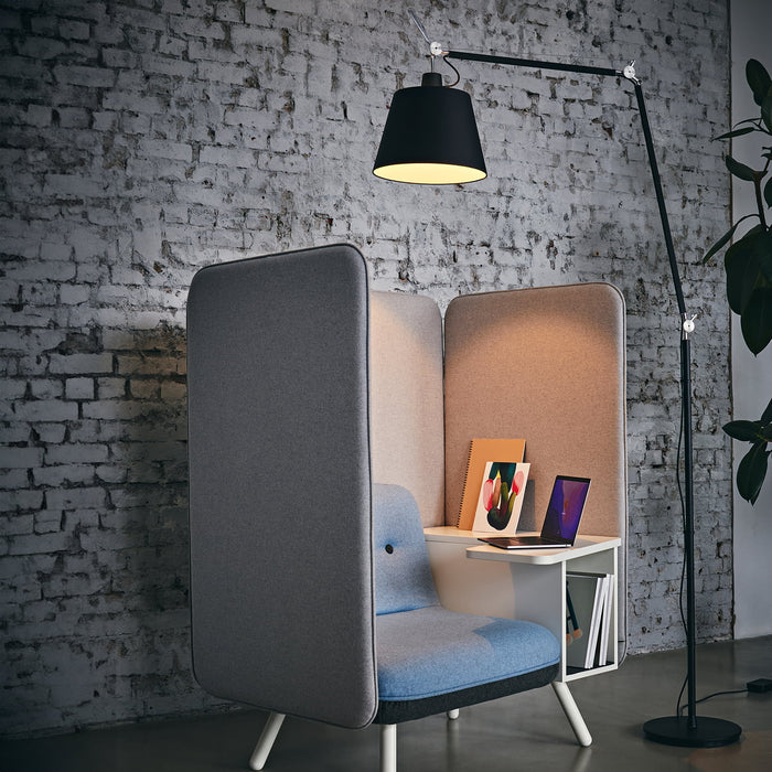 Tolomeo lampenkap Ø36 grijs satijn