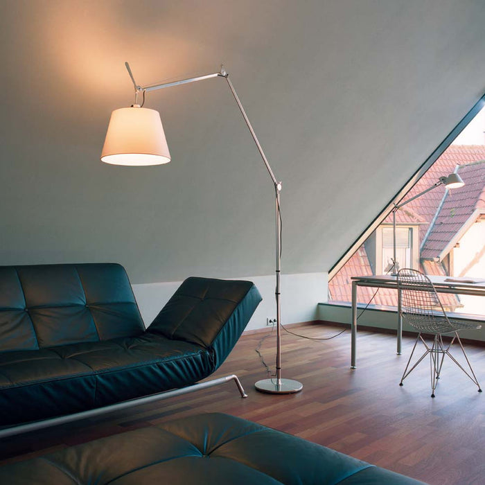Tolomeo lampenkap Ø36 grijs satijn