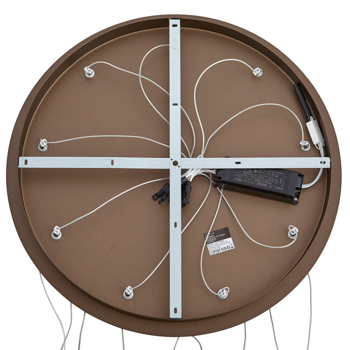 QAZQA Design hanglamp donker brons 9-lichts incl. LED 3-staps dimbaar