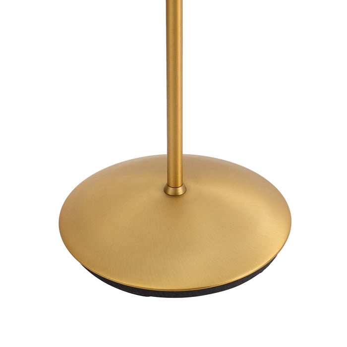 QAZQA Moderne vloerlamp brons incl. LED 3-staps dimbaar oplaadbaar -