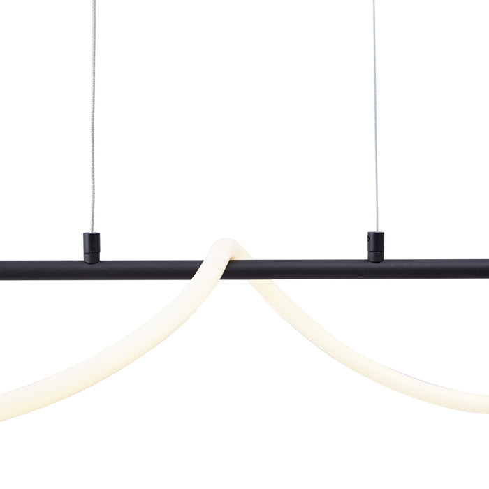 QAZQA Moderne hanglamp zwart incl. LED 3-staps dimbaar - Twirl