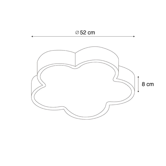 QAZQA Kinder plafondlamp groen met wit - Lucille