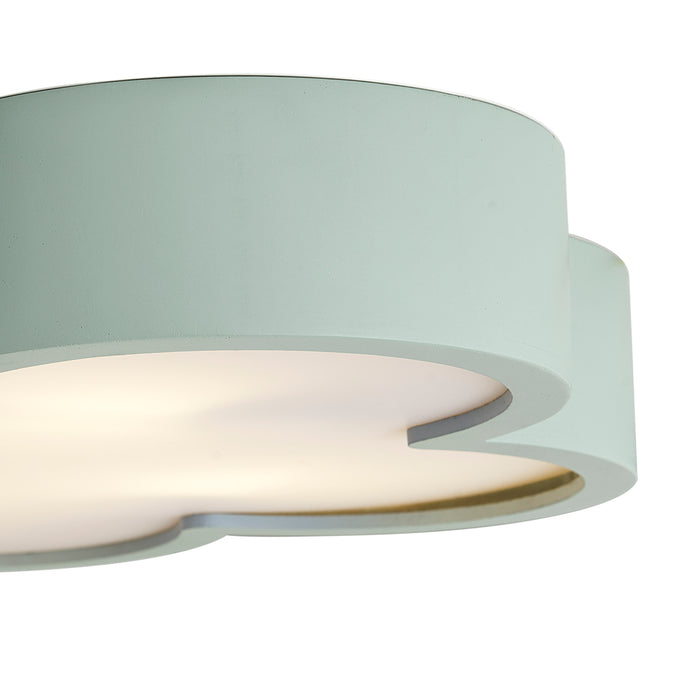 QAZQA Kinder plafondlamp groen met wit - Lucille