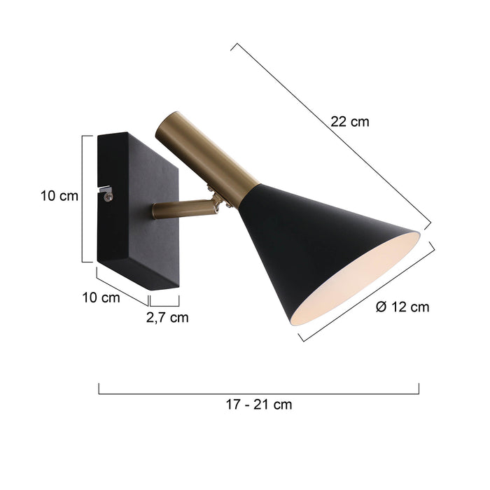 Anne Light &amp; Home Anne’s Choice Wandlamp Goud