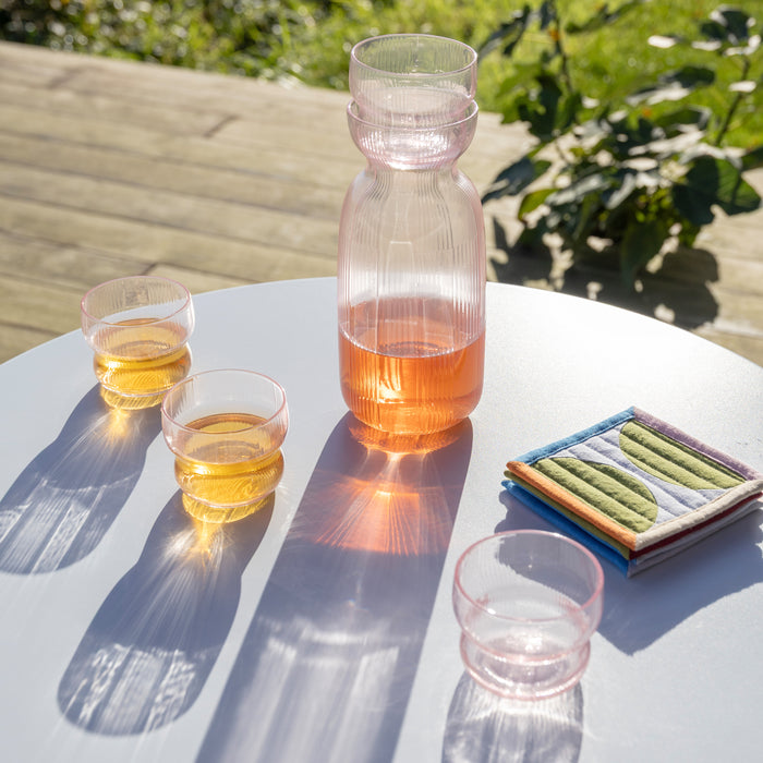 &k amsterdam Circus Glazen - Set van 4 - Roze