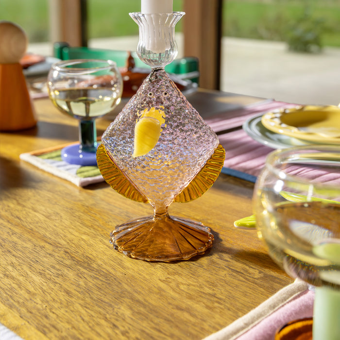 &k amsterdam Fish Kandelaar - Roze