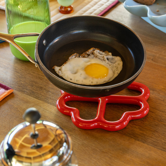 &k amsterdam Clover Pannenonderzetter - Rood