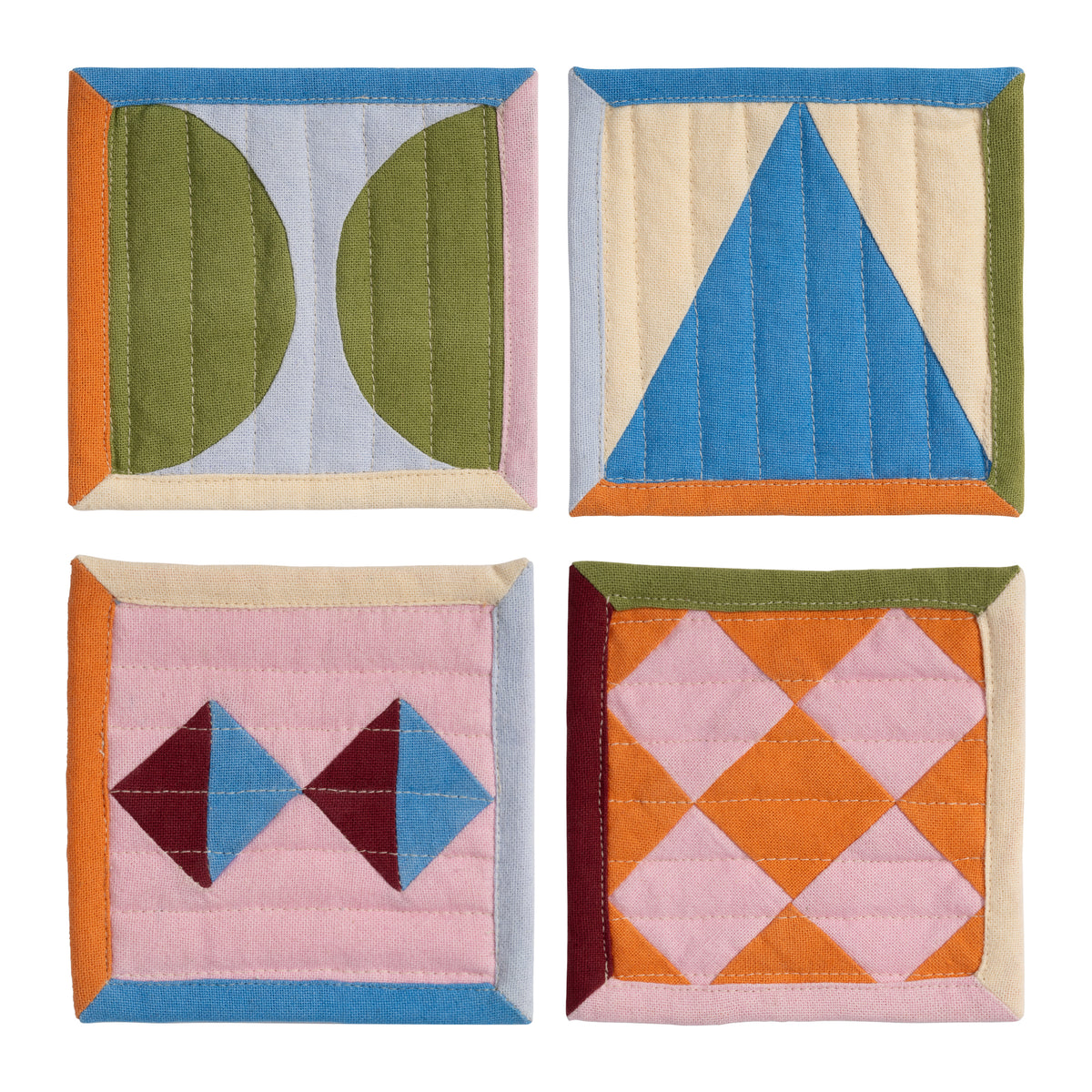 &k amsterdam Stitch Onderzetter - Set van 4