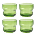 &k amsterdam Circus Glazen - Set van 4 - Groen