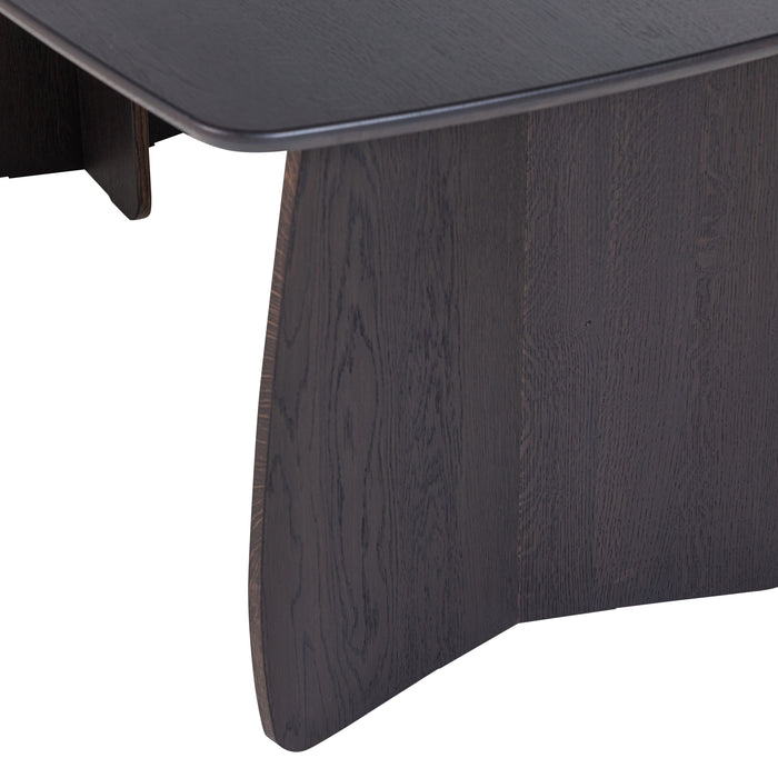 by fonQ Oakline Curve Eettafel B 180 cm - Mystic Brown