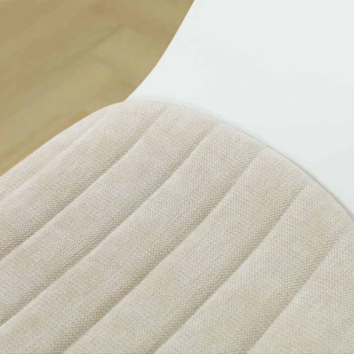 Nolon Noa-Liz Eetkamerstoel Wit met Naturelbeige Zitkussen Wit