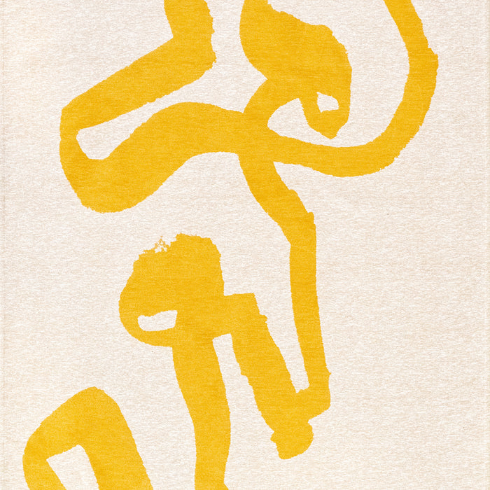 Louis de Poortere Ribbon Vloerkleed 140 x 200 cm - Pure Yellow