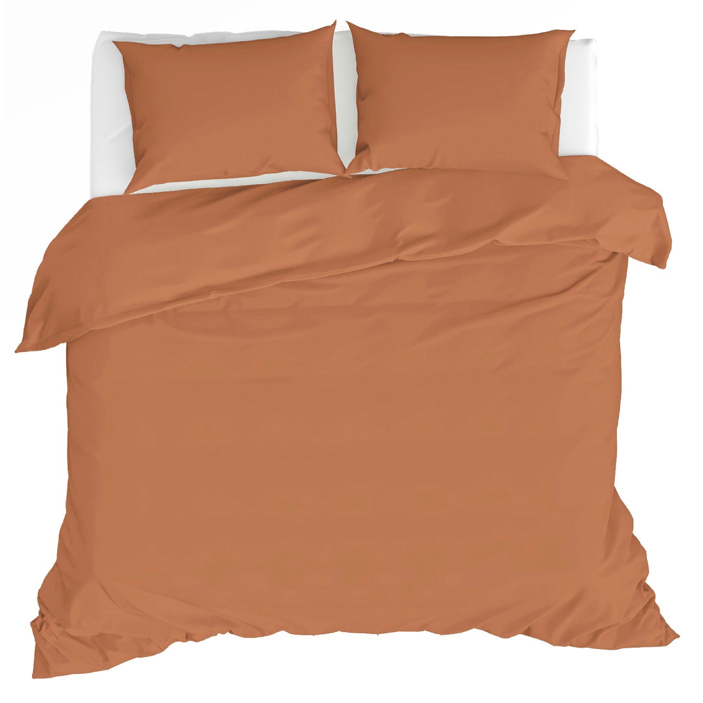by fonQ Fresh Dekbedovertrek 200 x 240 cm - Terracotta