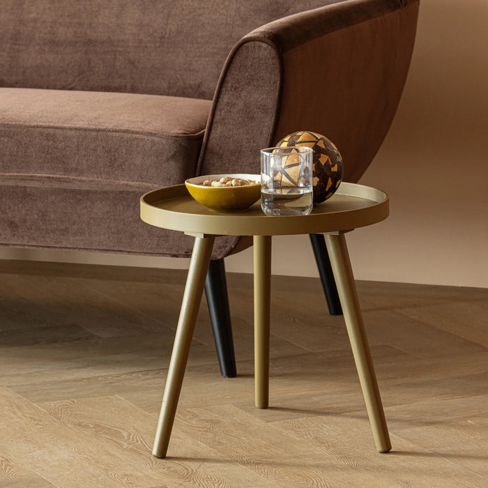 WOOOD Sasha Bijzettafel - Honinggeel