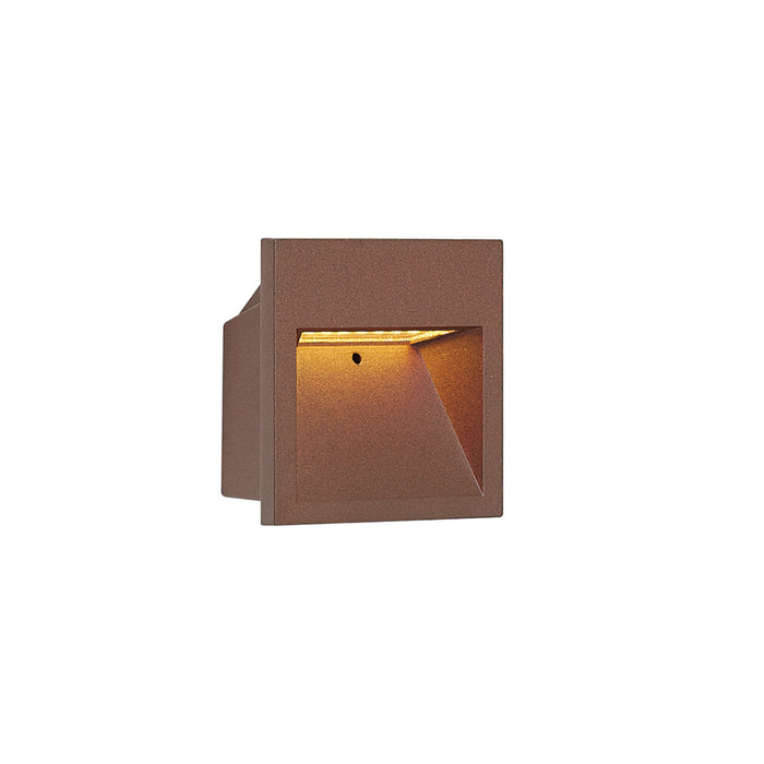 QAZQA Moderne wandlamp roestbruin vierkant incl. LED IP54 - Gem