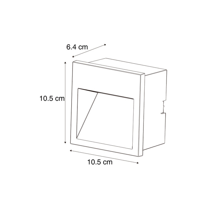QAZQA Moderne wandlamp roestbruin vierkant incl. LED IP54 - Gem