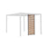 sweeek - Zonnescherm 100 cm aluminium houtlook voor pergola Triomphe