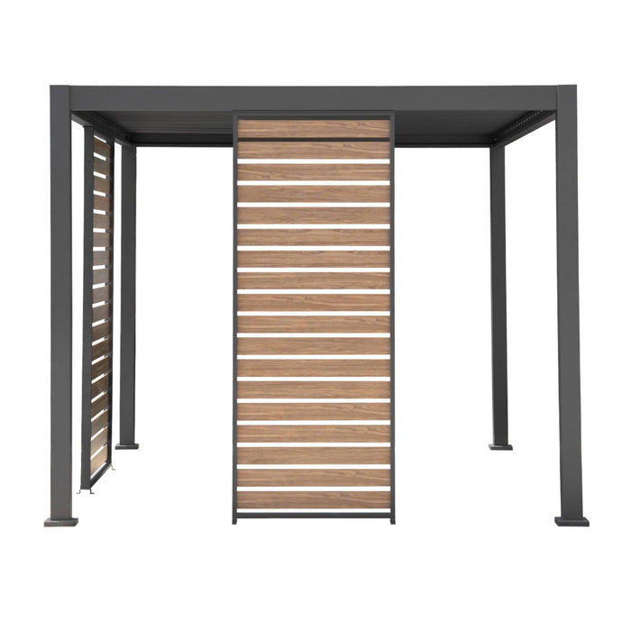 sweeek - Zonnescherm 100 cm aluminium houtlook voor pergola Triomphe