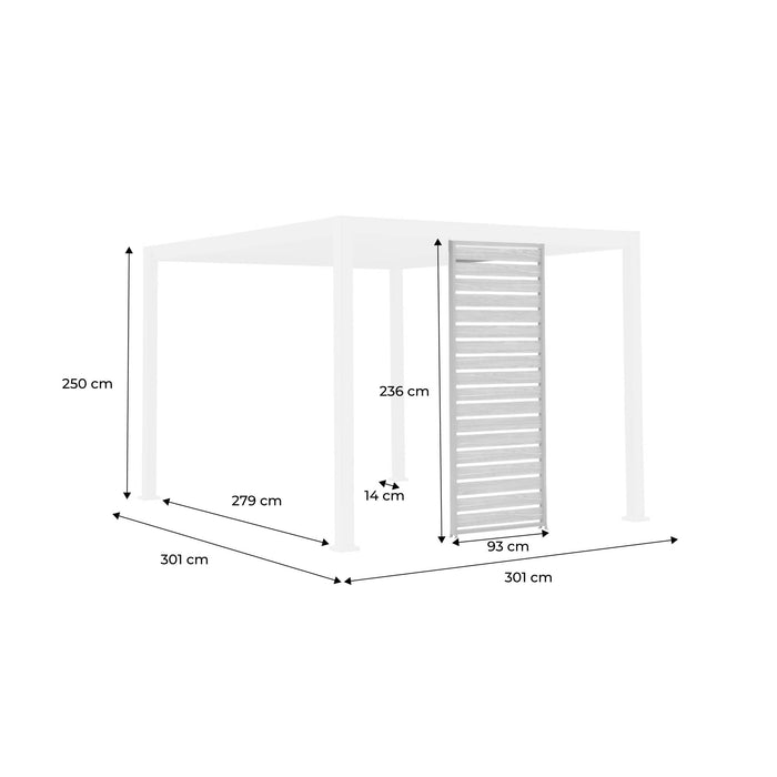 sweeek - Zonnescherm 100 cm aluminium houtlook voor pergola Triomphe