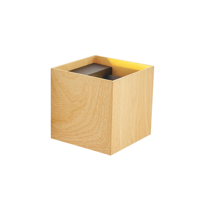 QAZQA Scandinavische buiten wandlamp hout print incl. LED IP54 -