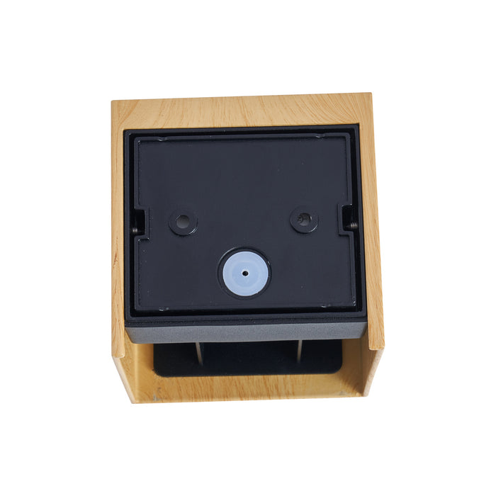 QAZQA Scandinavische buiten wandlamp hout print incl. LED IP54 -