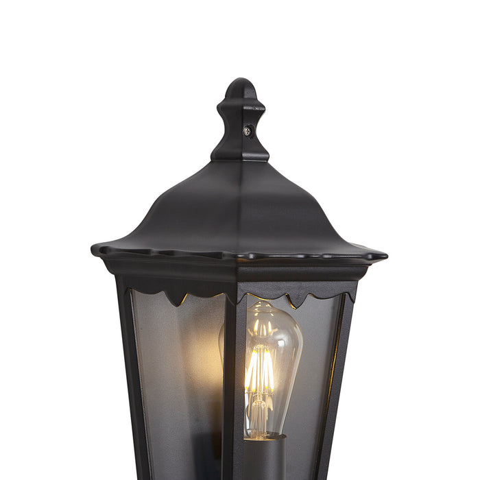 QAZQA klassieke buiten wandlantaarn zwart IP44 - Havana half