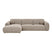 House Nordic - Loungebank Grijs Links - 180x120x78cm - Clyde