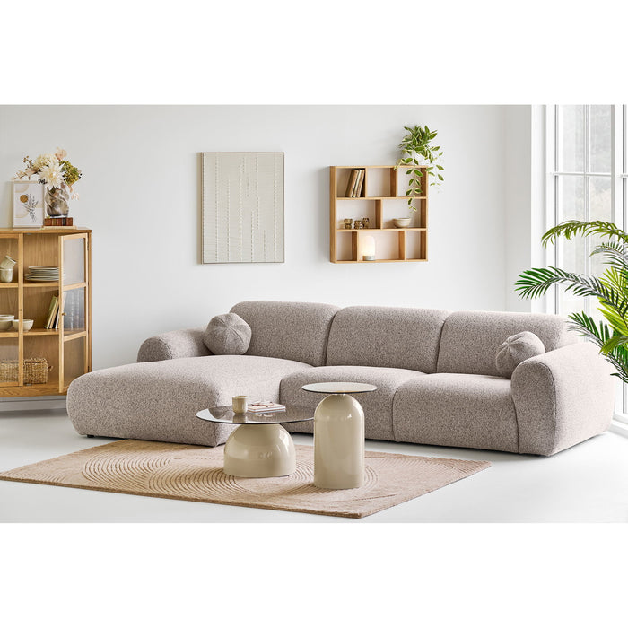 House Nordic - Loungebank Grijs Links - 180x120x78cm - Clyde
