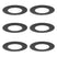 QAZQA Set van 6 opvulringen zwart voor inbouwspots 7,5 - 13 cm -