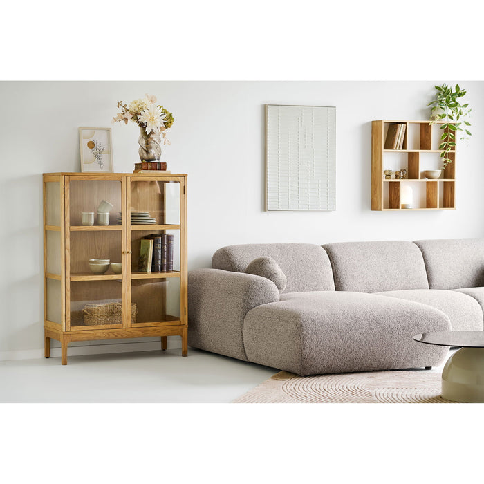 House Nordic - Loungebank Grijs Links - 180x120x78cm - Clyde
