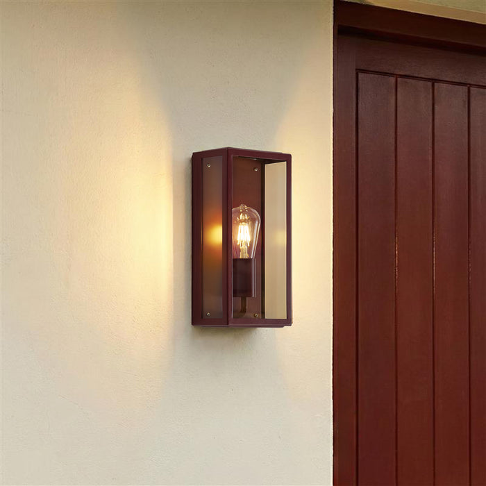 QAZQA Klassieke buiten wandlantaarn rood IP44 - Rotterdam