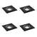 QAZQA Set van 4 buiten grondspots zwart vierkant verstelbaar IP65 -