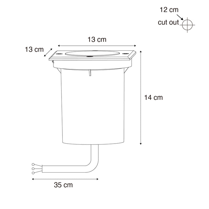 QAZQA Set van 4 buiten grondspots zwart vierkant verstelbaar IP65 -