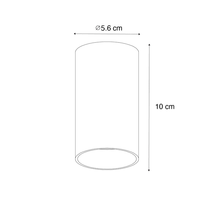 QAZQA Set van 4 moderne spots donkerbrons 5,5 cm - Tuba