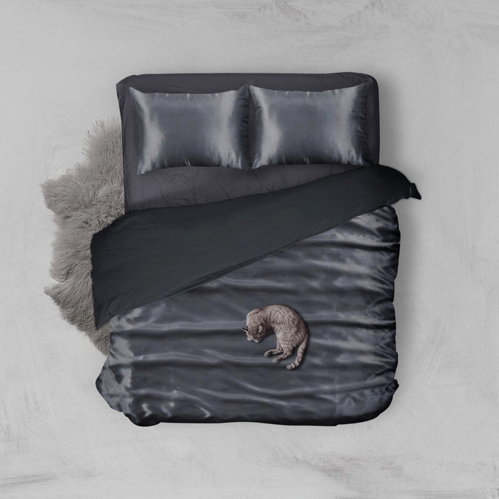 Eleganzzz Silk Dekbedovertrek Glans Satijn anthracite