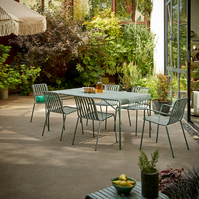 Tikamoon - Gaby - Tuinset in groen metaal voor 6 personen