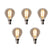 LUEDD Set van 5 E14 dimbare LED lampen P45 smoke 5W 470 lm 2200K